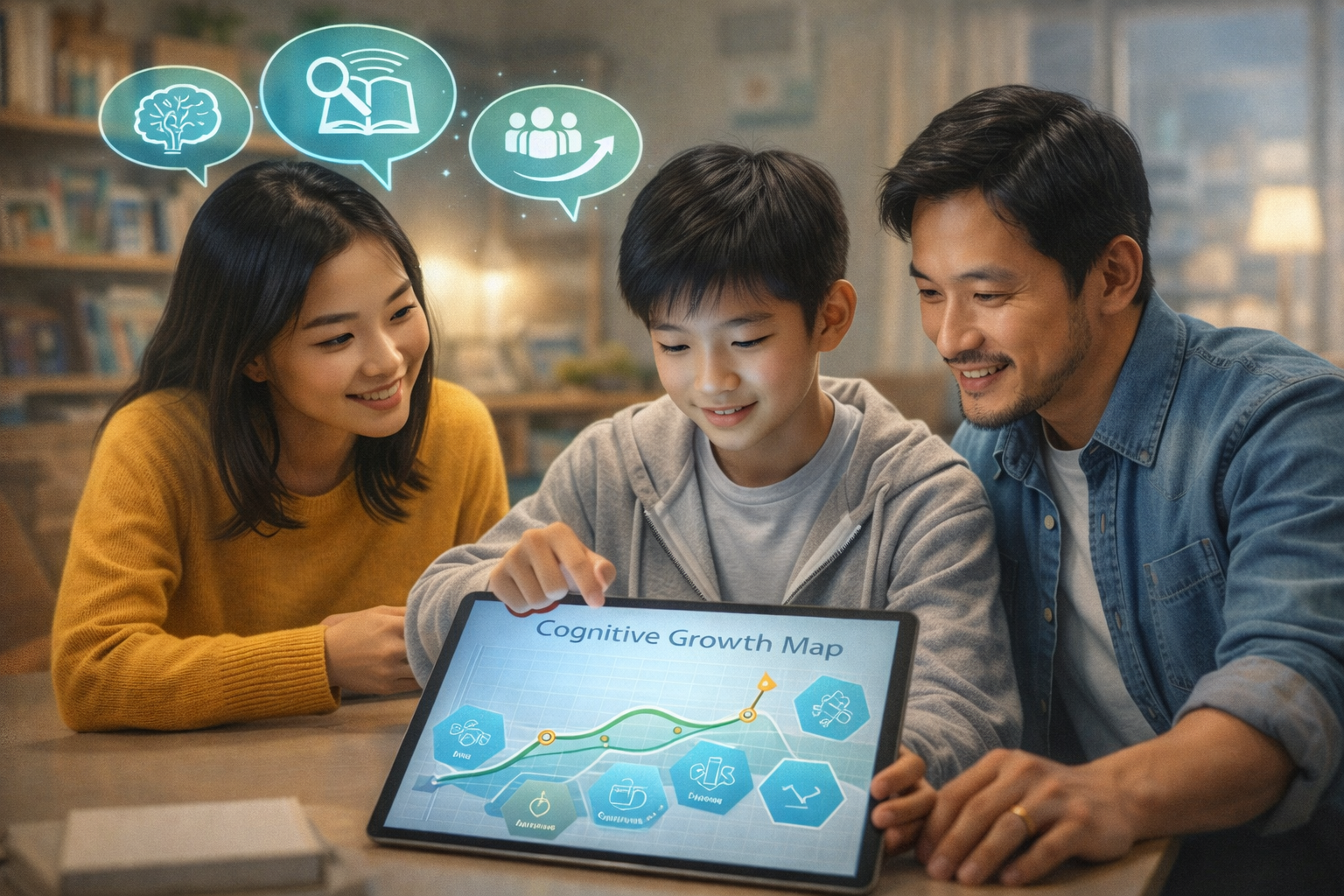 Child writing and learning successfully