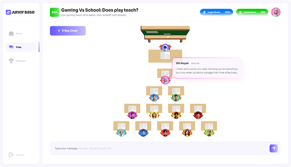 Parent dashboard showing student milestones